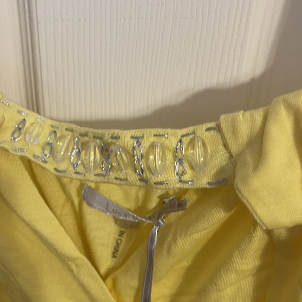 Lucy Paris Beaded Yellow Cut-Out Mini Dress NWT - Picture 6 of 9